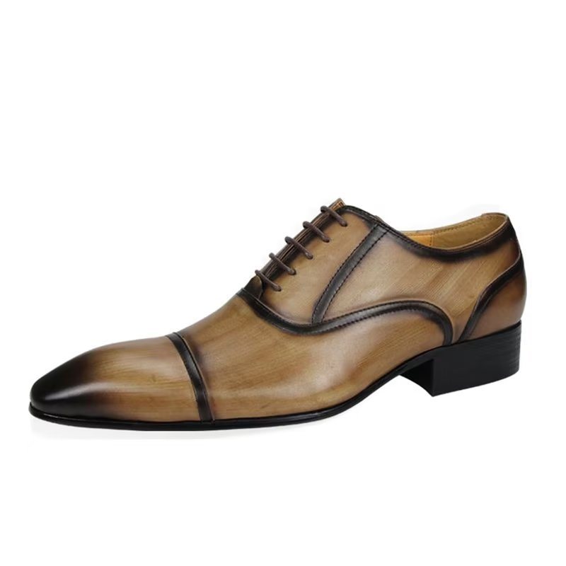 Miesten Juhlakengät Aidosta Nahasta Valmistetut Elegance Wedding Brogues - Ruskea