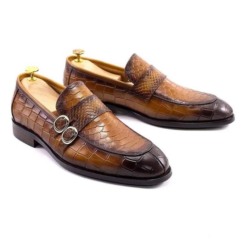 Miesten Juhlakengät Aito Nahka Elegantti Crocformal Classic Brogues - Ruskea