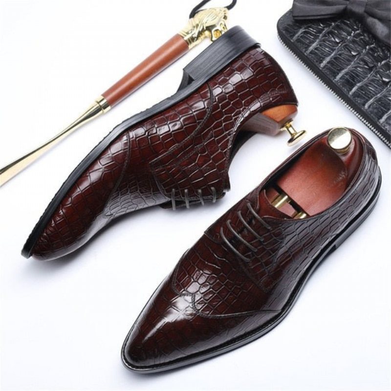 Miesten Juhlakengät Brogue Dress -kengät - Punainen