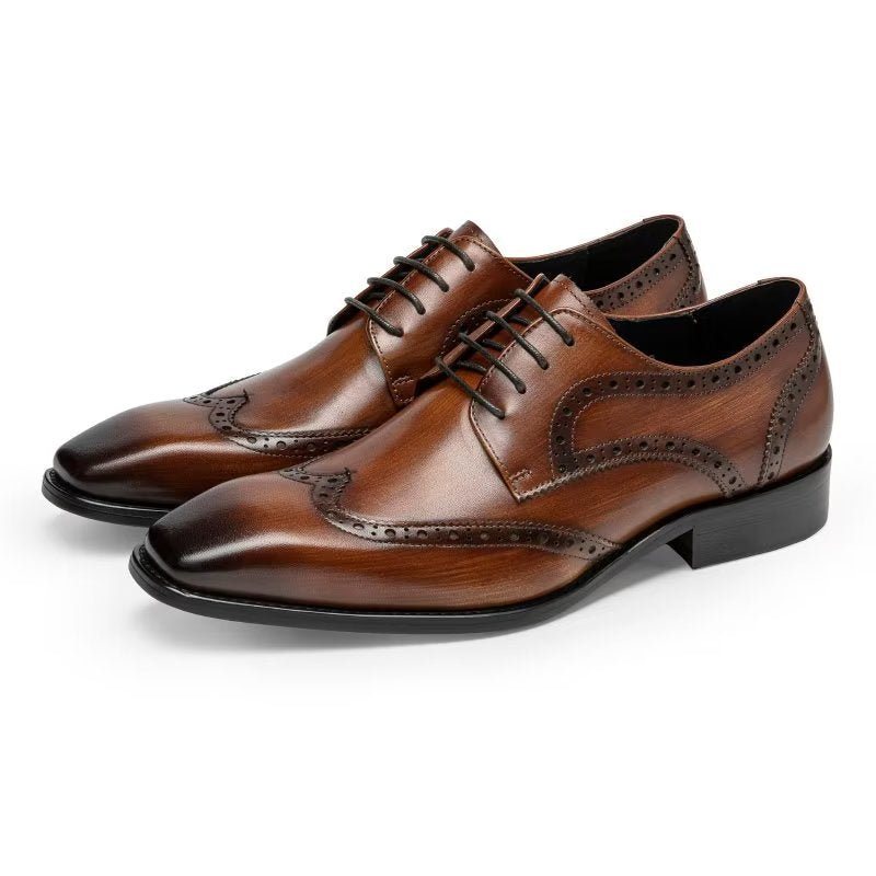 Miesten Juhlakengät Brogue Dress -kengät - Kahvi