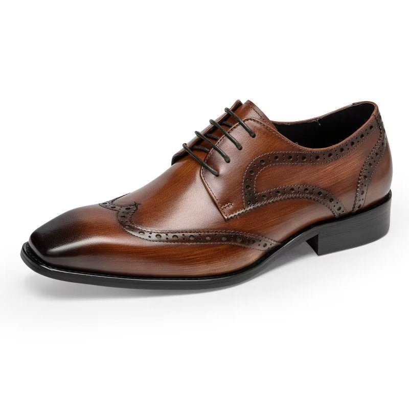 Miesten Juhlakengät Brogue Dress -kengät - Kahvi