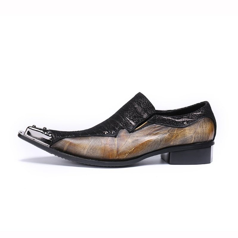 Miesten Juhlakengät Eleganza Exotic Dress Loafers - Kahvia