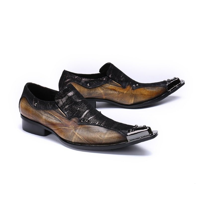 Miesten Juhlakengät Eleganza Exotic Dress Loafers - Kahvia