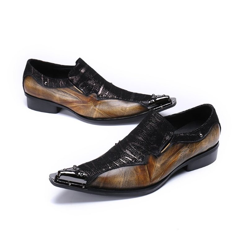 Miesten Juhlakengät Eleganza Exotic Dress Loafers - Kahvia