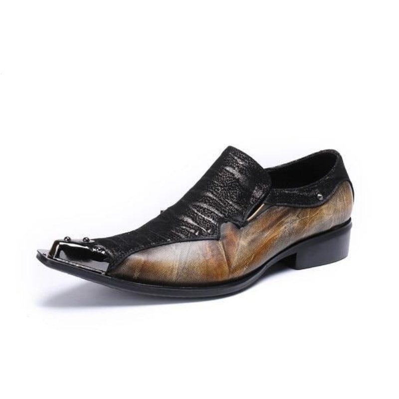 Miesten Juhlakengät Eleganza Exotic Dress Loafers - Kahvia