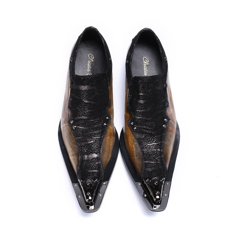 Miesten Juhlakengät Eleganza Exotic Dress Loafers - Kahvia