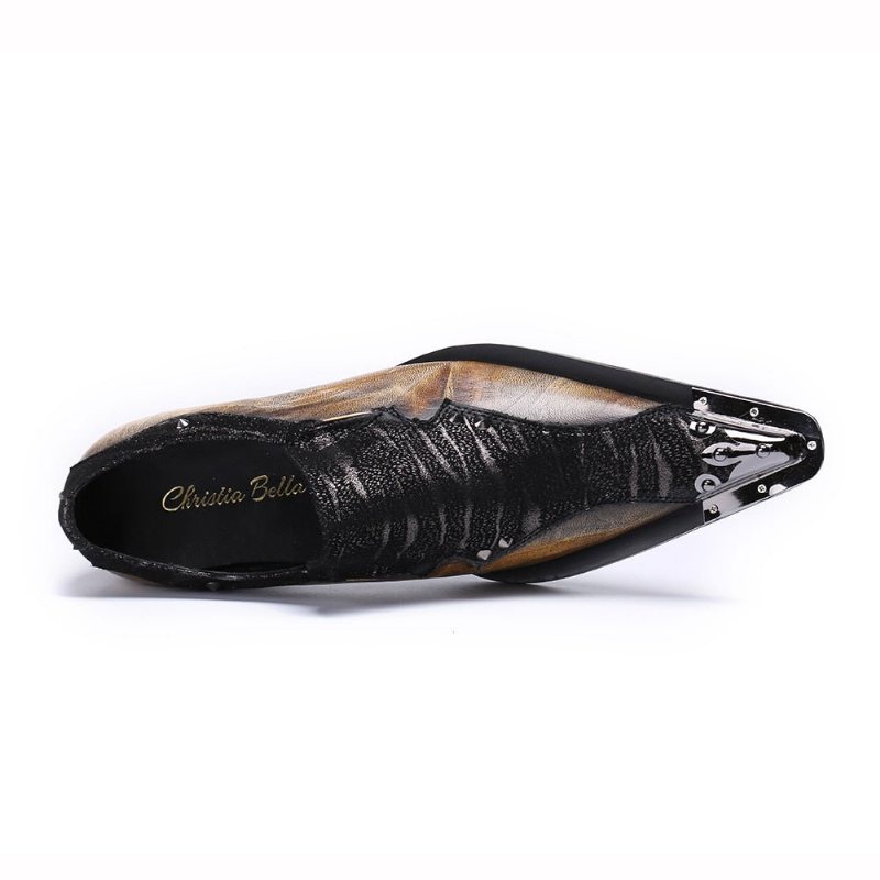 Miesten Juhlakengät Eleganza Exotic Dress Loafers - Kahvia