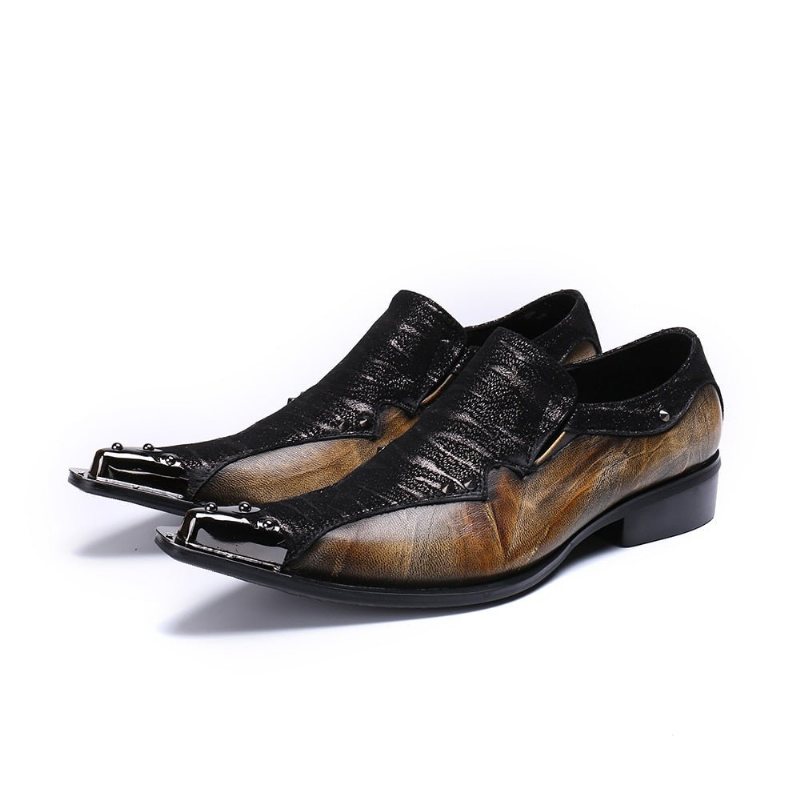 Miesten Juhlakengät Eleganza Exotic Dress Loafers - Kahvia