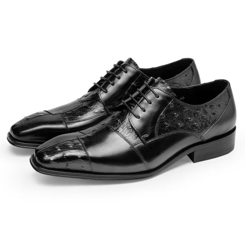 Miesten Juhlakengät Exotic Texture Formal Derbies -mekkokengät - Musta