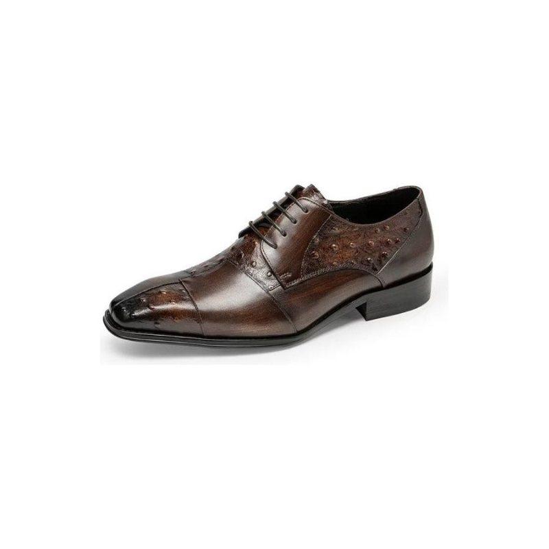 Miesten Juhlakengät Exotic Texture Formal Derbies -mekkokengät - Kahvi