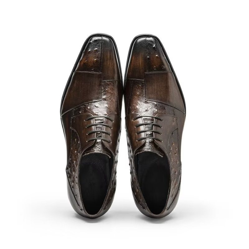 Miesten Juhlakengät Exotic Texture Formal Derbies -mekkokengät - Kahvi