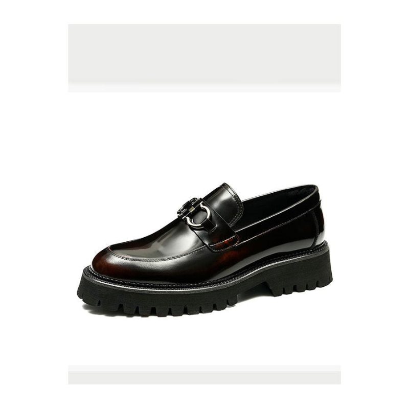 Miesten Juhlakengät Hazel Luxury Platform Slip-on Loafers - Burgundia