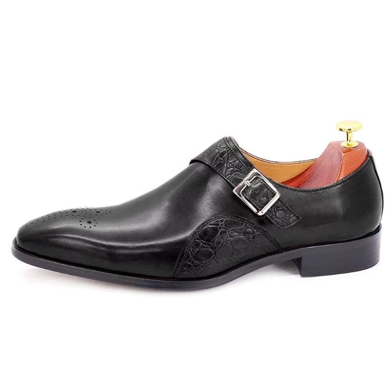 Miesten Juhlakengät Hienot Croc-kohokuvioidut Monkstraps-mekkokengät