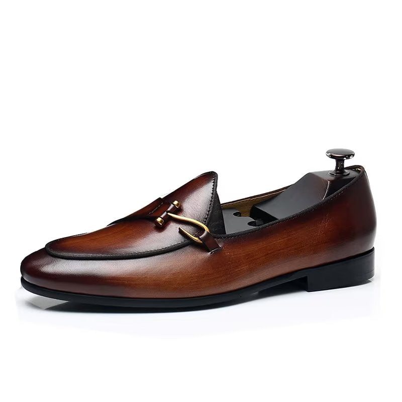 Miesten Juhlakengät Klassiset Brogue Slip-ons - Ruskea