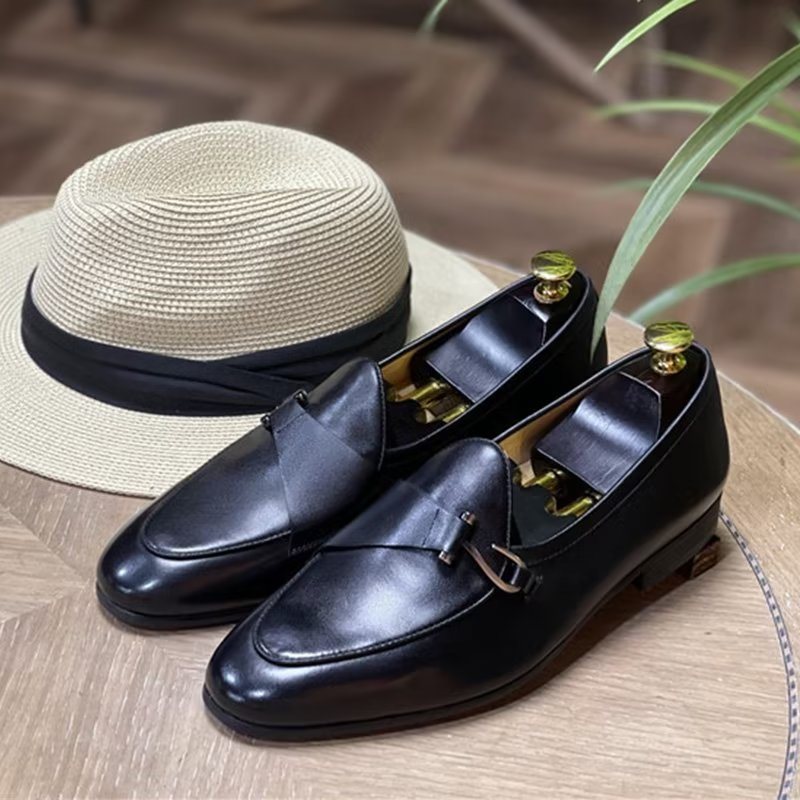 Miesten Juhlakengät Klassiset Brogue Slip-ons - Sininen