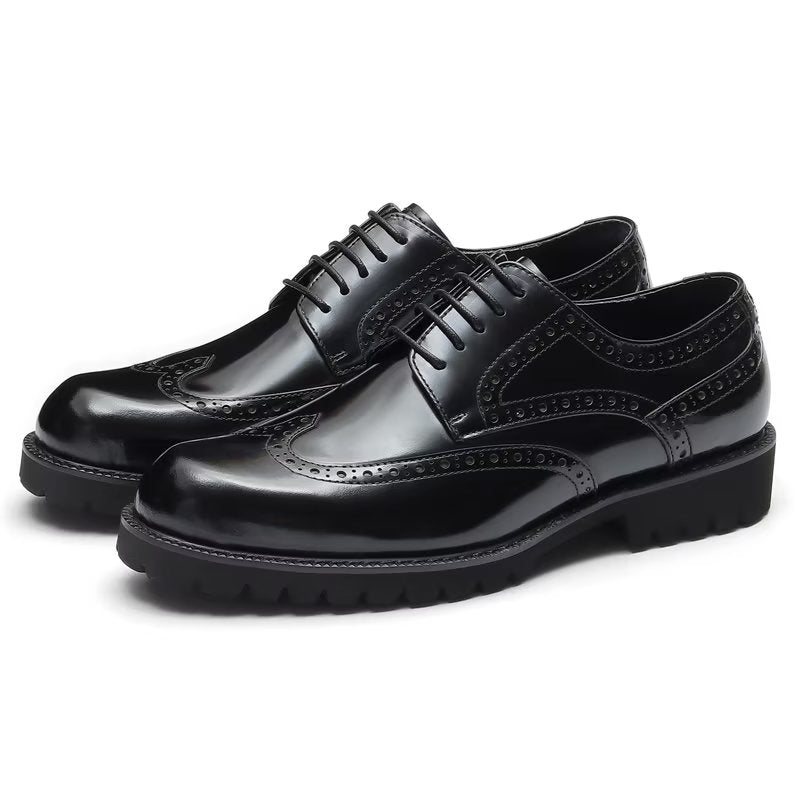 Miesten Juhlakengät Kohokuvioidut Elegance Brogue -mekkokengät - Musta