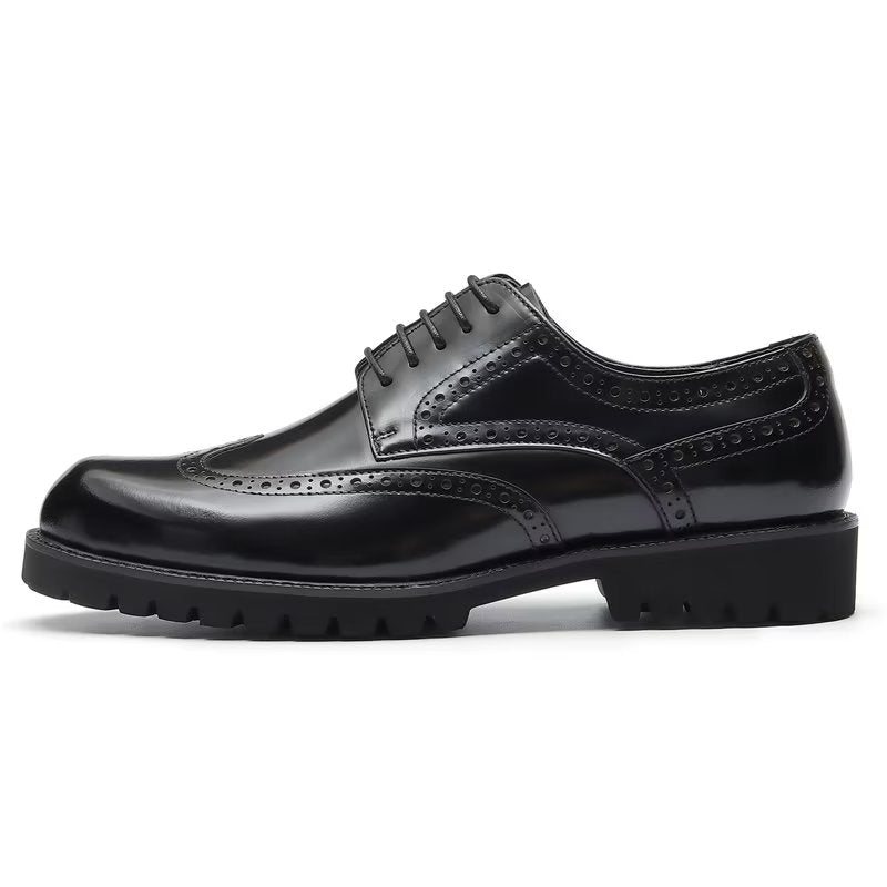 Miesten Juhlakengät Kohokuvioidut Elegance Brogue -mekkokengät - Musta