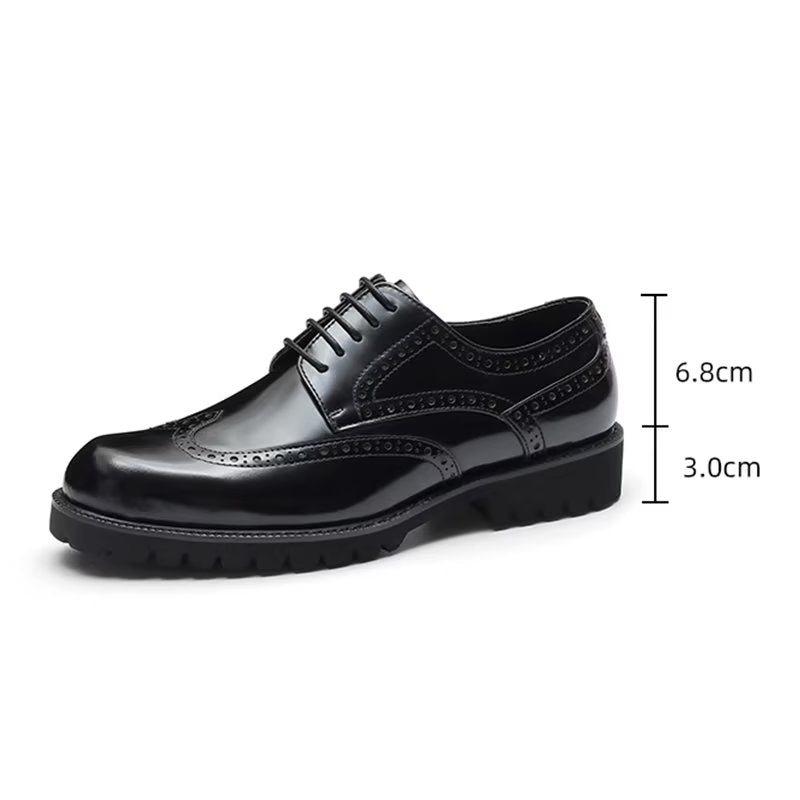 Miesten Juhlakengät Kohokuvioidut Elegance Brogue -mekkokengät - Musta