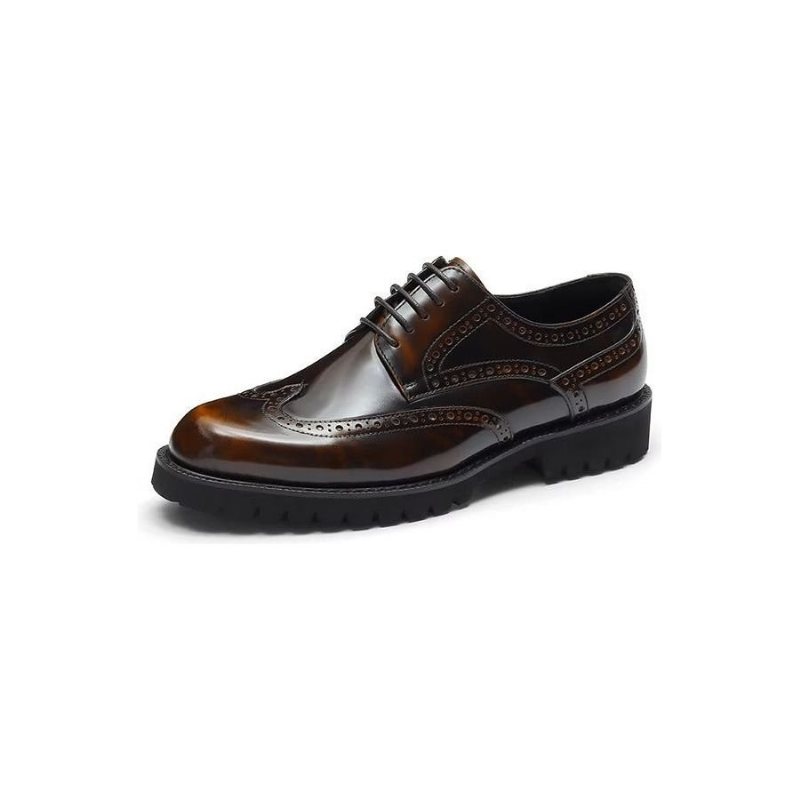 Miesten Juhlakengät Kohokuvioidut Elegance Brogue -mekkokengät - Kahvi