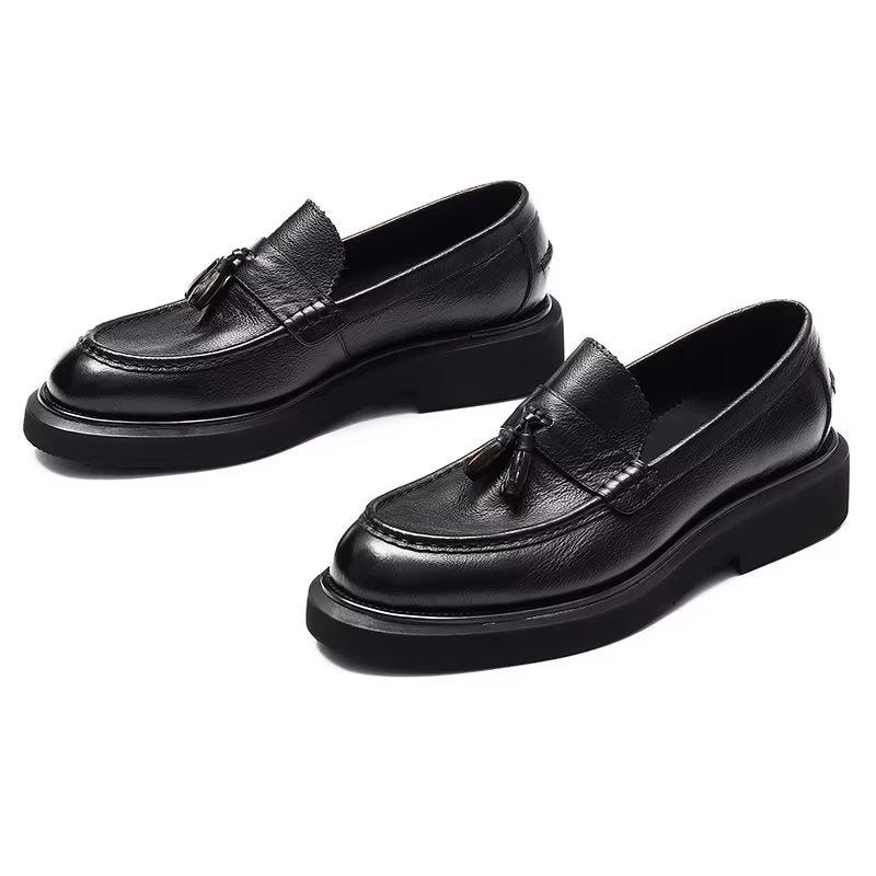 Miesten Juhlakengät Kohokuvioidut Elegance-slip-on Mekkokengät - Musta