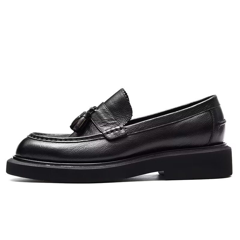 Miesten Juhlakengät Kohokuvioidut Elegance-slip-on Mekkokengät - Musta