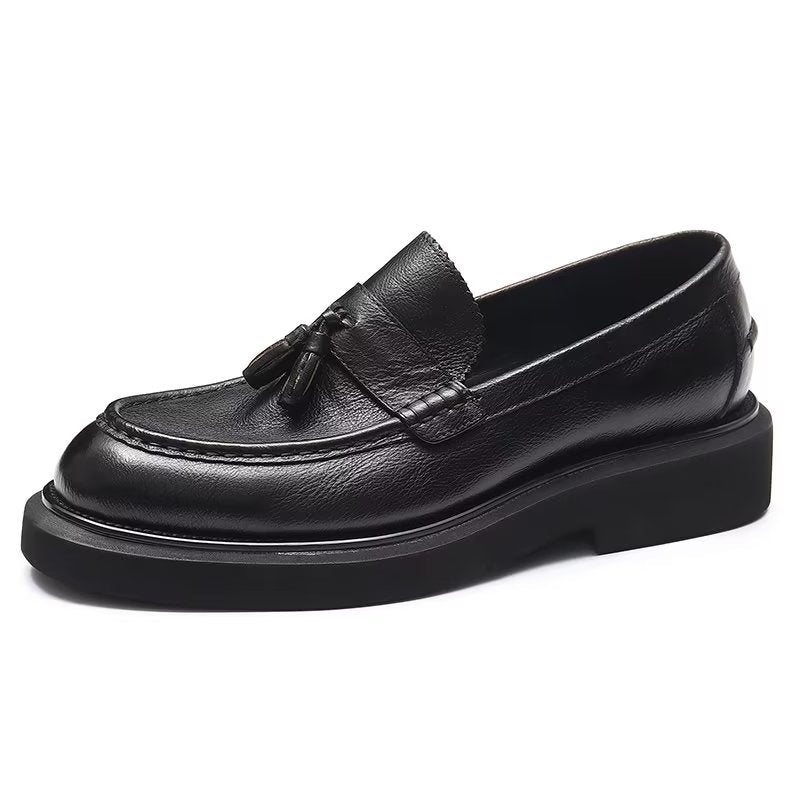 Miesten Juhlakengät Kohokuvioidut Elegance-slip-on Mekkokengät - Musta