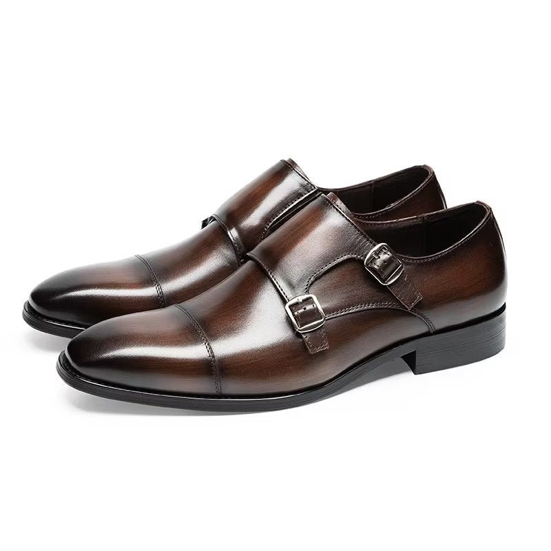 Miesten Juhlakengät Monkstrap-mekkokengät - Kahvi