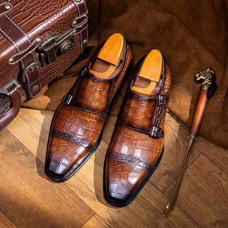 Miesten Juhlakengät Monkstraps-mekkokengät - Kahvi