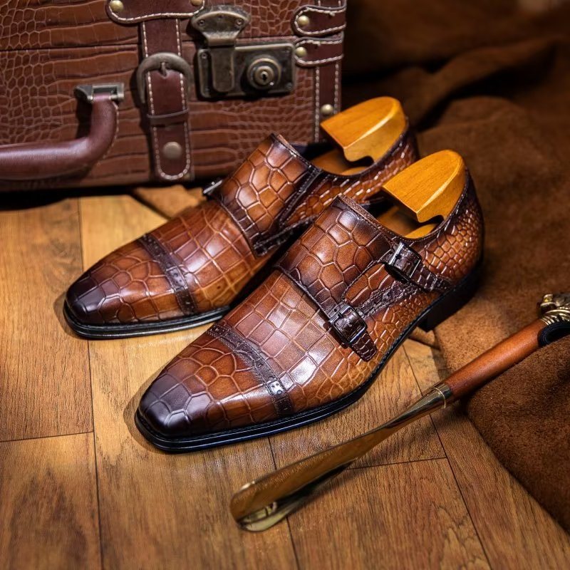 Miesten Juhlakengät Monkstraps-mekkokengät - Kahvi