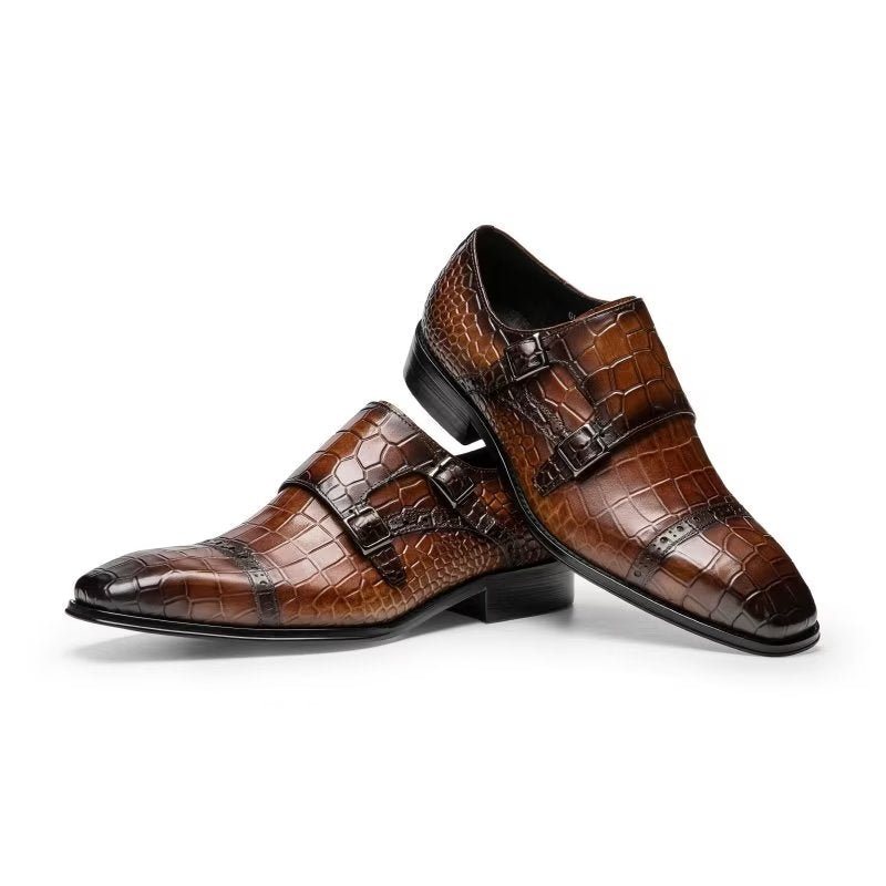 Miesten Juhlakengät Monkstraps-mekkokengät - Kahvi