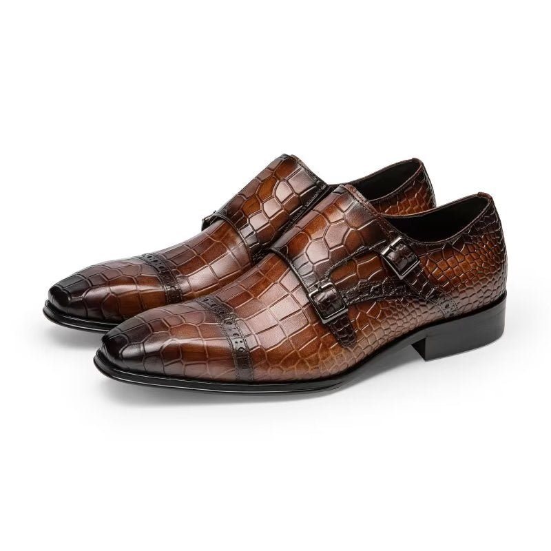 Miesten Juhlakengät Monkstraps-mekkokengät - Kahvi