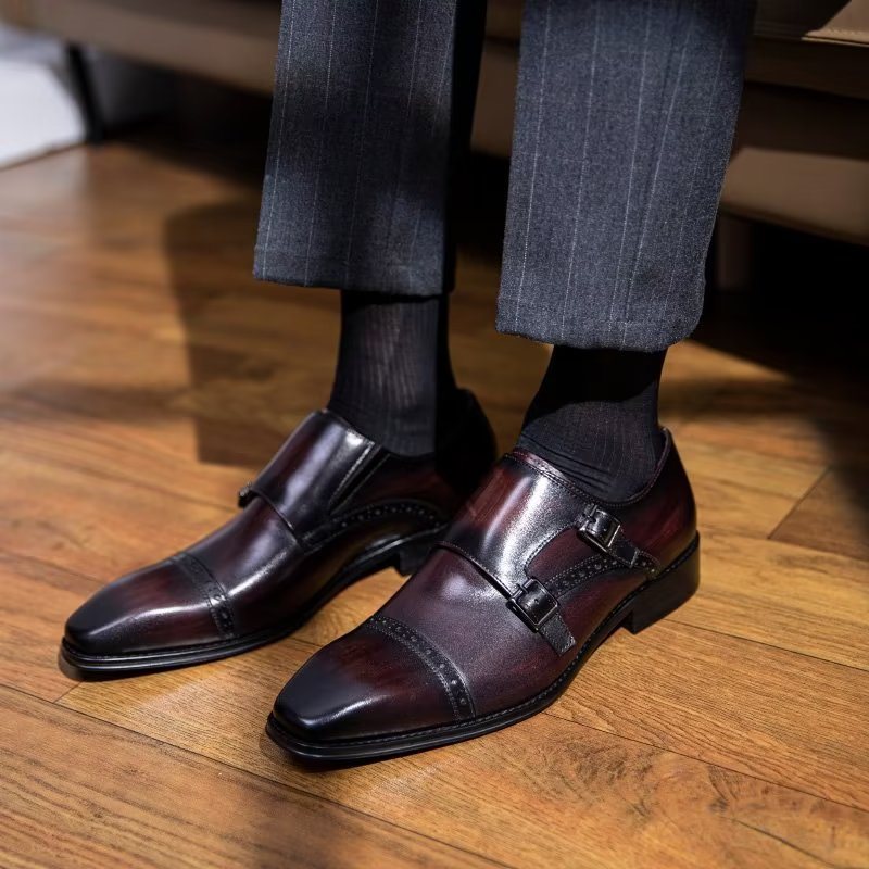 Miesten Juhlakengät Monkstraps-mekkokengät - Kahvi