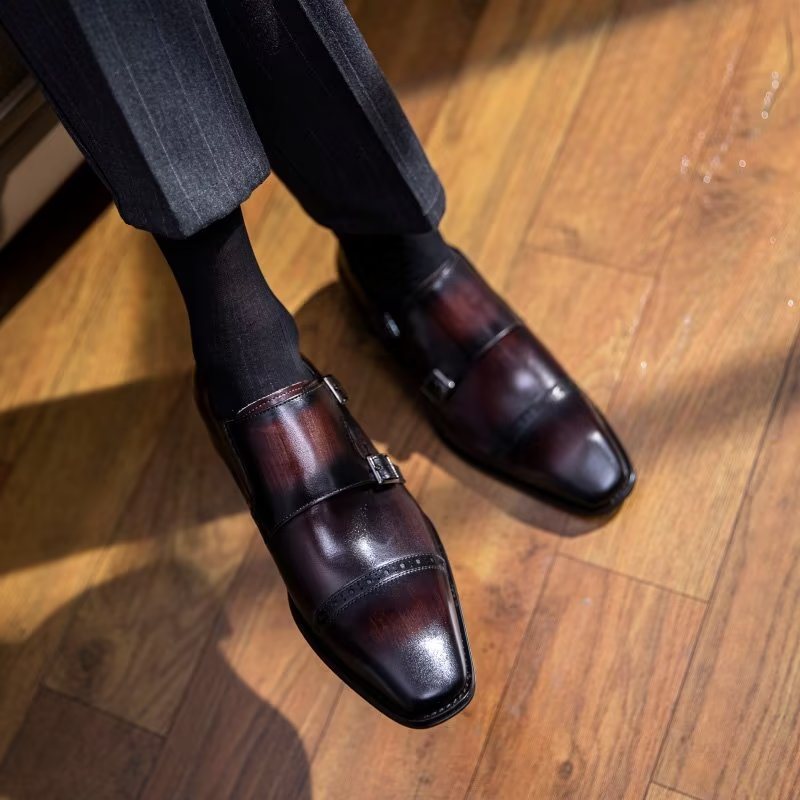 Miesten Juhlakengät Monkstraps-mekkokengät - Kahvi