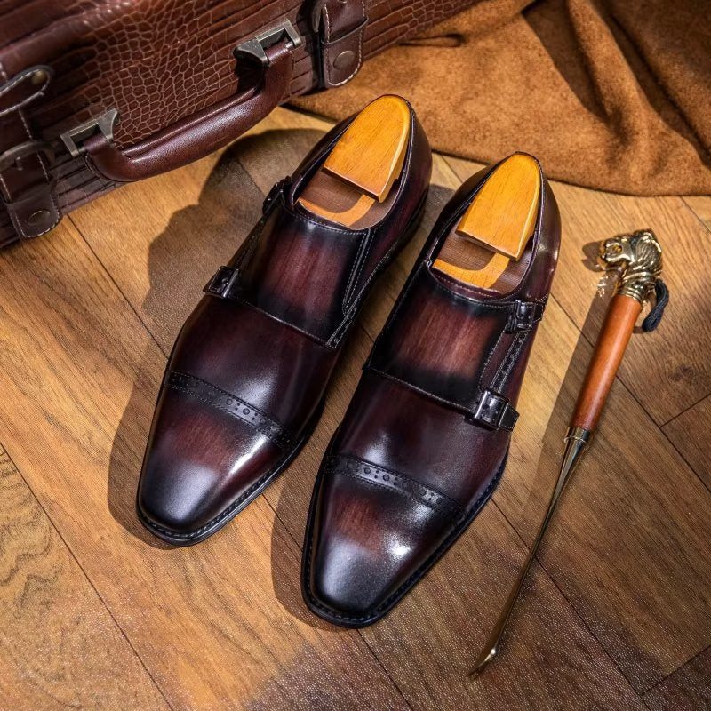 Miesten Juhlakengät Monkstraps-mekkokengät - Kahvi