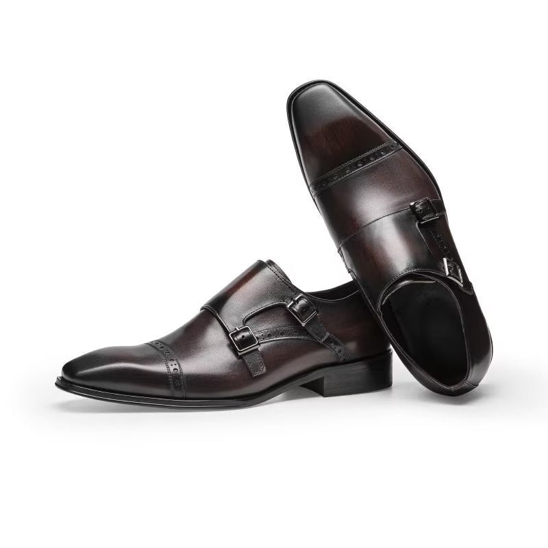 Miesten Juhlakengät Monkstraps-mekkokengät - Kahvi