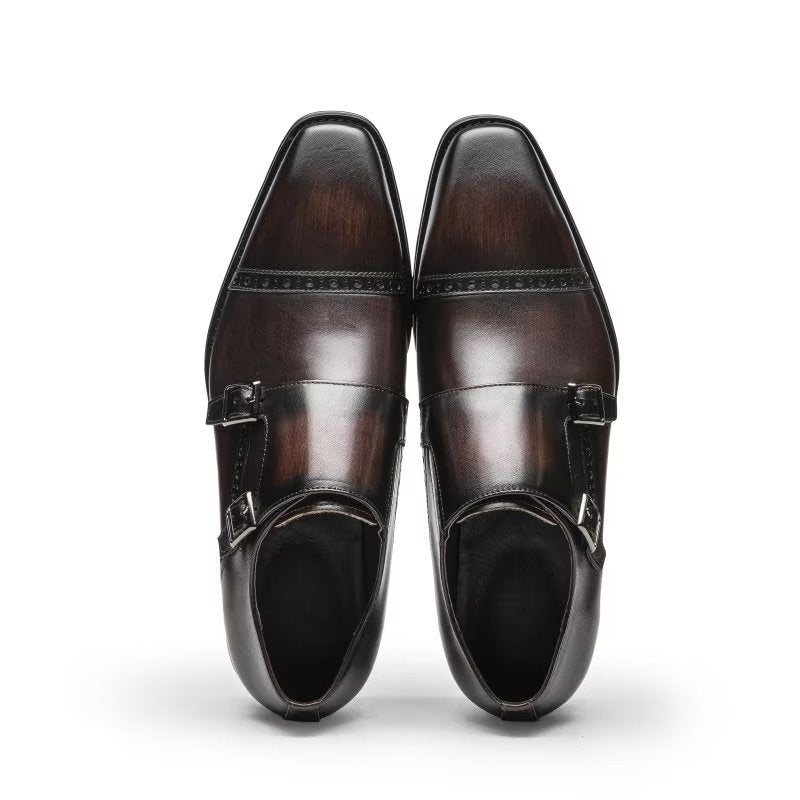 Miesten Juhlakengät Monkstraps-mekkokengät - Kahvi