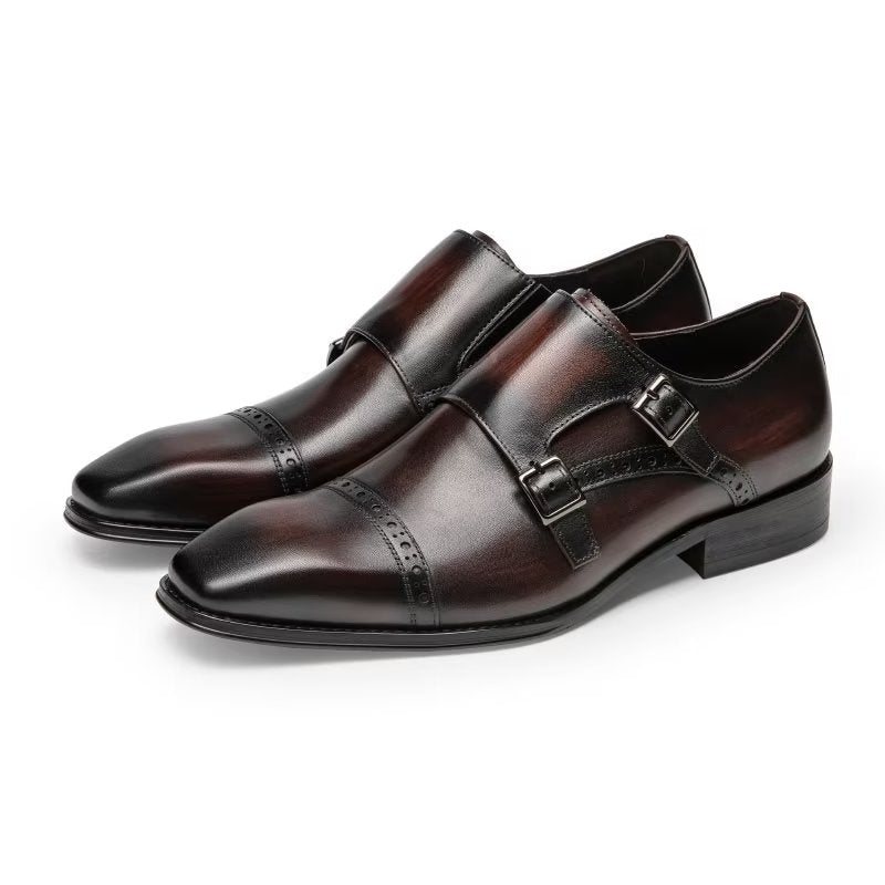 Miesten Juhlakengät Monkstraps-mekkokengät - Kahvi