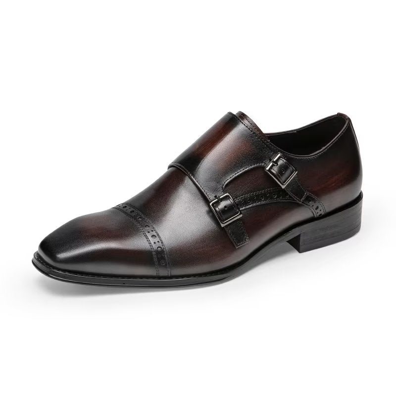 Miesten Juhlakengät Monkstraps-mekkokengät - Kahvi