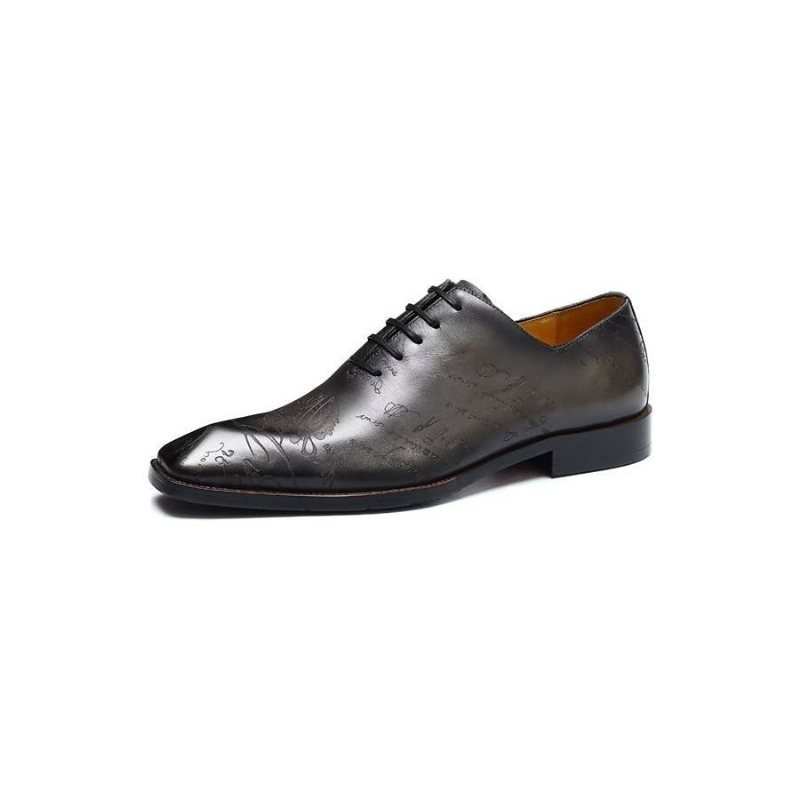 Miesten Juhlakengät Nahkaiset Brogue Oxford -kengät - Harmaa