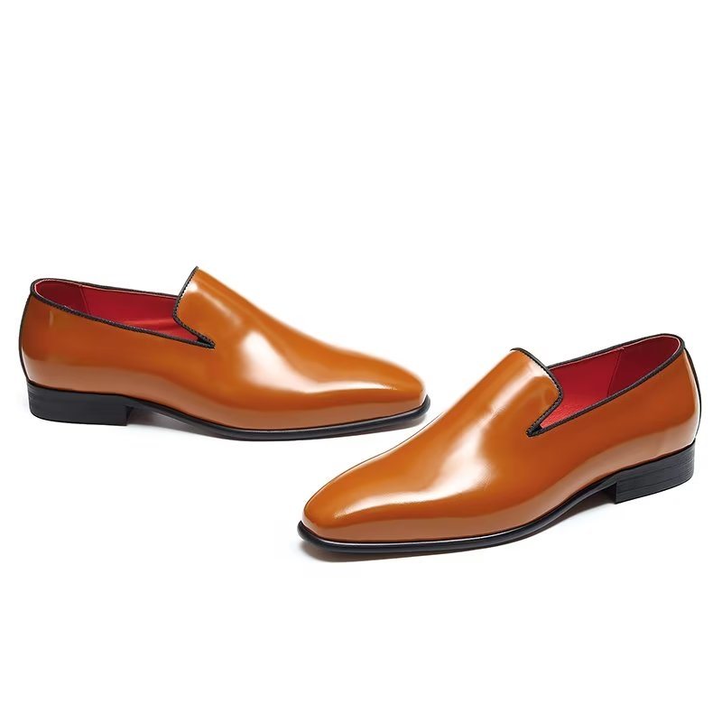 Miesten Juhlakengät Slip On Brogue Dress -kengät - Kahvi