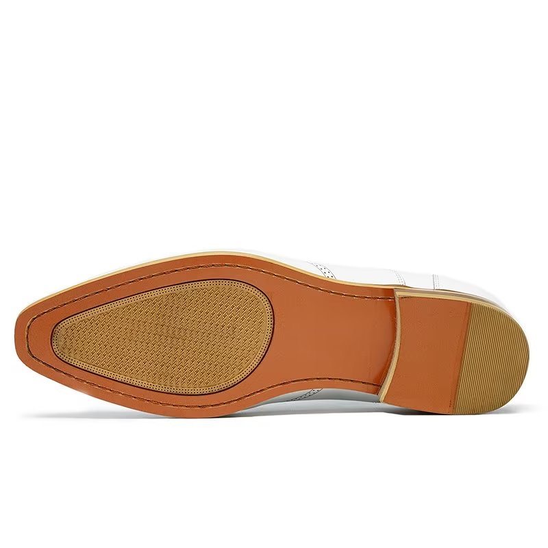 Miesten Juhlakengät Slip On Derbies Dress -kengät - Valkoinen