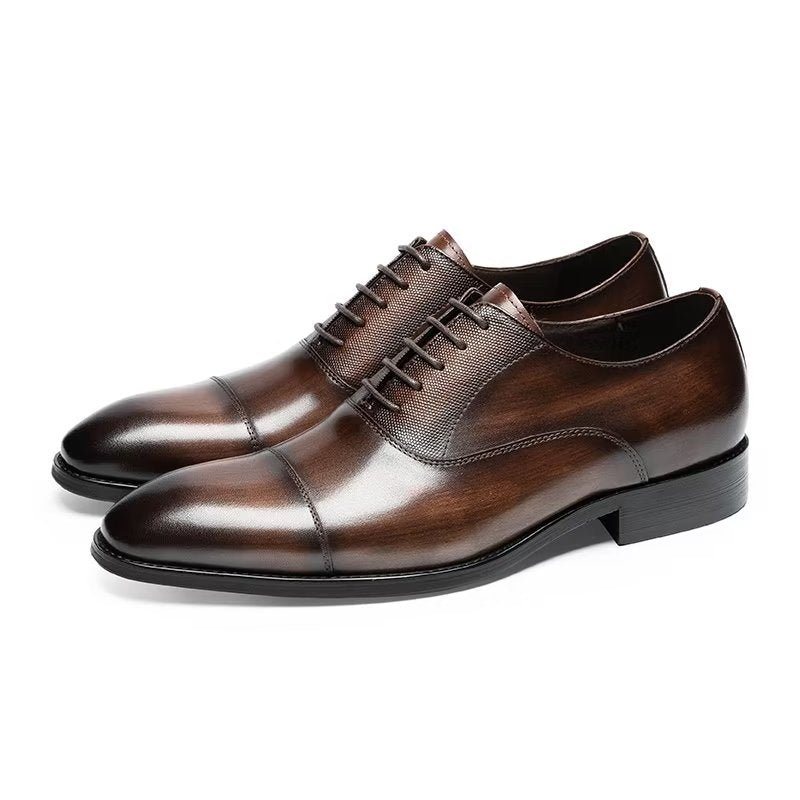 Miesten Juhlakengät Smooth Oxford Dress -kengät - Kahvi