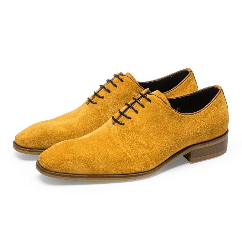 Miesten Juhlakengät Suede Elegance Oxford -mekkokengät - Keltainen