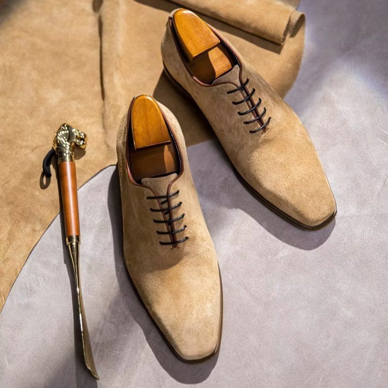 Miesten Juhlakengät Suede Elegance Oxford -mekkokengät - Beige