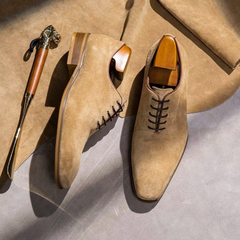 Miesten Juhlakengät Suede Elegance Oxford -mekkokengät - Beige