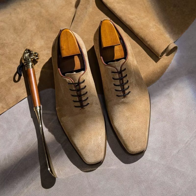 Miesten Juhlakengät Suede Elegance Oxford -mekkokengät - Beige