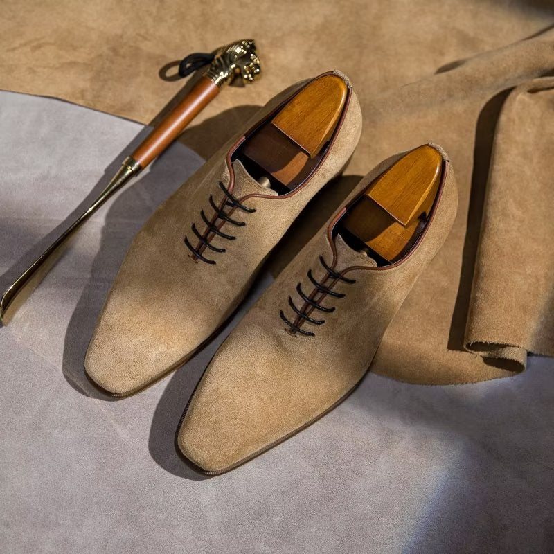 Miesten Juhlakengät Suede Elegance Oxford -mekkokengät - Beige