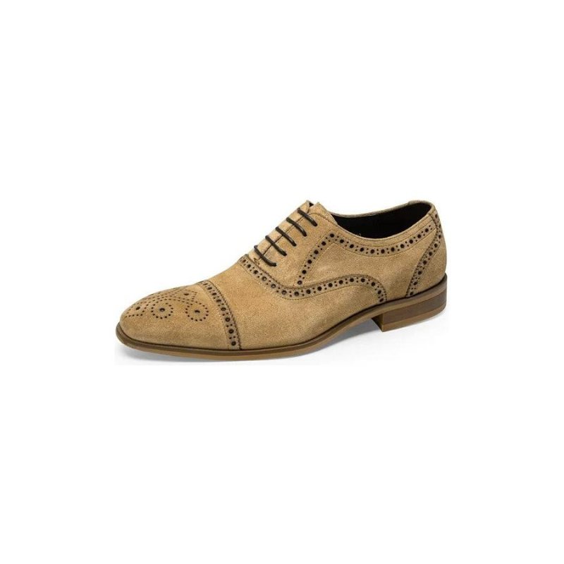 Miesten Juhlakengät Tyylikäs Tekstuurinauhamekko Brogues - Beige