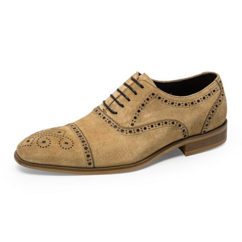 Miesten Juhlakengät Tyylikäs Tekstuurinauhamekko Brogues - Beige