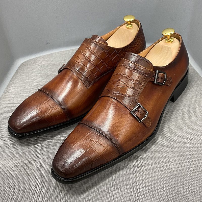 Miesten Juhlakengät Tyylikkäät Crocblend Monk Strap -mekkokengät - Kahvi